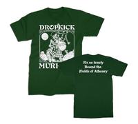 Dropkick Murphys Skelly Piper Front & Back Print Mens Short Sleeve T Shirt Celtic Punk Graphic Tees, Green, Large