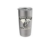Dropped Again Golf | Golf Ball Drop Humor Penalty Stroke Stainless Steel Insulated Tumbler