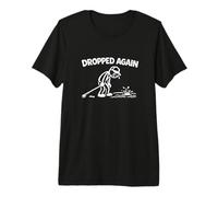 Dropped Again Weekend Golfer Graphic Retro Golf Art Joke Premium T-Shirt