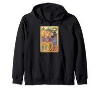 Dropping Rocks, 14th Century Codex Manesse Zip Hoodie