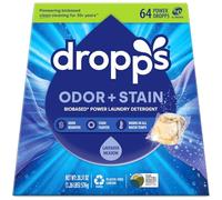 Dropps Odor & Stain Biobased Power Laundry Detergent Pods, Lavender Meadow (64 Count) - HE Compatible Laundry Pods for Fresh Clothes - Washing Detergent Soap Supplies & Recyclable Paperboard Packaging