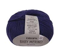 Drops Baby Merino Uni Colour 30 Dark Blue Knitting Yarn