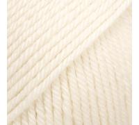 Drops Daisy 100% Merino Wool Yarn for Knitting and Crocheting, 3 or Light, DK, Leight Worsted Weight, 1.8 oz 120 Yards per Ball 1 * 50g (01 Off White)