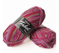 Drops Fabel Print - Fun Lilac (911) 4 Ply Superwash Yarn Wool Blend