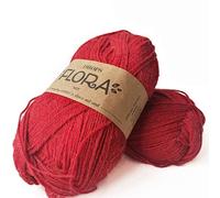 DROPS Flora 18 Mix Red 4 ply Alpaca and Wool Knitting and Crochet Yarn