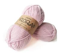 DROPS Flora 21 UNI Pink 4 ply Alpaca and Wool Knitting and Crochet Yarn