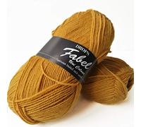DROPS Wool - Knitting Fabel Superwash Merino - 4 Ply Fingering Sock Crochet Yarn - 111 UNI Mustard