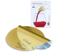 DROPSAVER Wine Pourer Discs | Drip-Free Bottle Spout for Wine & Champagne | Reusable PET Film | Gold | Pack of 10 | Made in Germany
