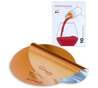 DROPSAVER Wine Pourer Discs | Drip-Free Bottle Spout for Wine & Champagne | Reusable PET Film | Orange | Pack of 10 | Made in Germany