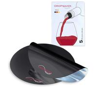 DROPSAVER Wine Pourer Platelets - Drip-Free Pourer for Wine & Champagne - Reusable Made of PET Film - Made in Germany - Also as a Wine Gift Black 5