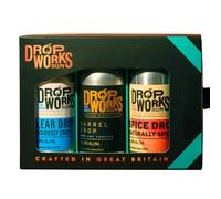 DropWorks Rum Mini Gift Set 3 x 50ml Award Winning British Miniatures Clear, Barrel & Spice Drop Craft Rum Tasting Set Made in England Gift for Him