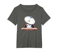 Dropzone Retro Video Game Blunderstorm Radio Telescope T-Shirt, Women's Plus, Asphalt Grey, 1X