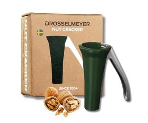 Drosselmeyer Nutcracker - Heavy Duty Swedish Nut Cracker for Walnuts, Pecans, Brazil Nuts & All Nuts - Ergonomic Metal Walnut Cracker Tool, No Mess, Dishwasher Safe - Award-Winning Design (Green)
