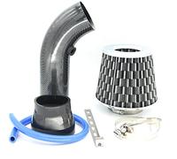Drotayard 76mm 3 Inch Universal Car Aluminum Alloy Carbon fiber Cold Air Intake Filter Aluminum Induction Hose Pipe Kit