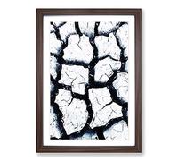 Drought in The Arizona Desert in Abstract Framed Print | A2 Walnut Framed Wall Art | Ready to Hang | Abstract Landscape Picture | Living Room Bedroom Lounge Office