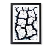 Drought In The Arizona Desert In Abstract Modern Framed Print | A4 Black Framed Wall Art | Ready to Hang | Abstract Landscape Picture | Living Room Bedroom Lounge Office