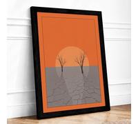 Drought Under the Sun Modern Framed Wall Art Print A2 (59.4×42cm) Black, Wall Decor for Living Room, Bedroom, Office & Home, Ready to Hang, Art Gift