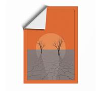 Drought Under the Sun Modern Unframed Wall Art Print A2 (59.4×42cm), Wall Decor for Living Room, Bedroom, Office & Home, Art Gift
