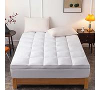 DROVAN Mattress Pad King Size - Extra Thick Mattress Cover - Pillow Top Deep Pocket with Breathable 7D Spiral Fiber Filling Cooling Mattress Topper