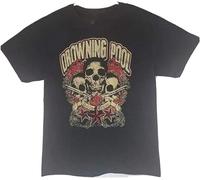 Drowning Pool Tour Black Mens T-Shirt Dallas Txsz Medium Signed by C.J Pierce Music Black 3XL