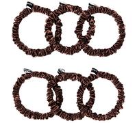 Drowsy - Cocoa Glow Skinny Scrunchie - Hair Ties - silk