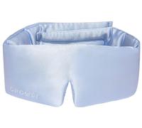 DROWSY Silk Sleep Mask. Face-Hugging, Padded Silk Cocoon for Luxury Sleep in Total Darkness (Blue Belle)