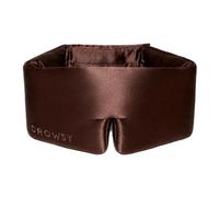 DROWSY Silk Sleep Mask - Face-Hugging, Padded Cocoon for Luxury Sleep in Total Darkness - 100% Pure Mulberry Silk (Cocoa Glow)
