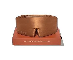 DROWSY Silk Sleep Mask. Face-Hugging, Padded Silk Cocoon for Luxury Sleep in Total Darkness (Pumpkin Spice)