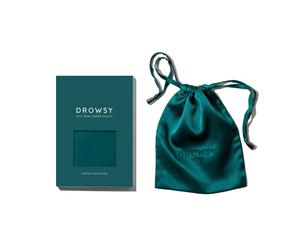 Drowsy Sleep Co Green Sapphire Silk Carry Pouch