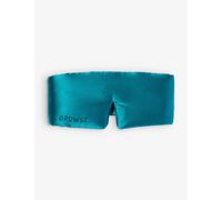 Drowsy Sleep Co Womens Drowsy Sleep Co Brand-Embroidered Padded Silk Sleep Mask Green Sapphire