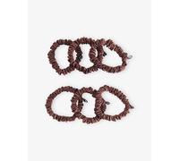 Drowsy Sleep Co Womens Drowsy Sleep Co Skinny Set Of Six Scrunchies Cocoa Glow