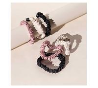Drowsy Sleep Rose, Dusty, Black Skinny Scrunchie Set - 6 pack