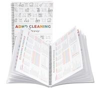 Droyek ADHD Cleaning Planner Colorful Frosted Cover - Daily Weekly Cleaning Schedule Notebook for ADHD Adults Kids, Tear-Resistant Bleed-Proof