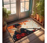 DRPZ Door Matt A Woman In A Red Kimono With Intricate Tattoos Holds A Sword Doormat Bar Decor For Home Doormats With Sayings(40X60CM)
