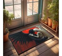 DRPZ Fall Door Mats For Outside Entry A Couple Of Skeletons In Love With Wings Doormat Unique Door Mats Indoor Entrance Welcome Mats Funn(65X90CM)