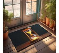 DRPZ Funny Doormats For Outdoor Entrance Hourglass With Changing Faces Inside Doormat Man Cave Decor Patio Accessories And Decor Outdoor(40X60CM)