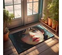 DRPZ Home Sweet Home Door Mat A Close-Up Of A Child With Striking Blue Eyes Doormat Bar Decor For Home Porch Decor(65X90CM)