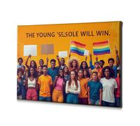 DRPZ Living Room Decor Young Voices Lead The Change Canvas Decorative Picture Coastal Wall Art Bathroom Wall Art(20x30cm)