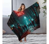 DRPZ Personalized Baby Blanket Thriller Ghosts: A Nightly Gathering Flannel Blanket Plush Blanket Easter Throw Blanket(150x200cm)