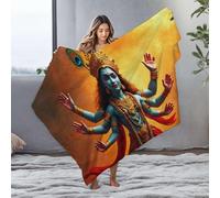 DRPZ Small Blanket A Multi-Armed Deity Adorned With Gold Jewelry Flannel Blanket Blanket Queen Size Easter Throw Blanket(150x200cm)