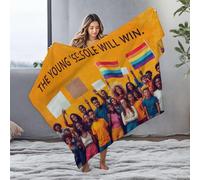 DRPZ Small Blanket Young Voices Lead The Change Flannel Blanket Blanket Queen Size Easter Throw Blanket(150x200cm)