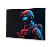 DRPZ Wall Pictures For Living Room Future Warriors Are Equipped With Night Vision Goggles And Tactical Vests Canvas Decorative Picture Shabby Chic Decor Bathroom Wall Decor(20x30cm)