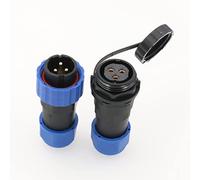 DRR SD20 Waterproof Aviation Connector Pair In-line Plug with Socket 3Pin IP68 for Solar Energy System