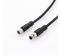 DRRI 3Pin M8 Connector Male to Female Aviation Sensor Connector PVC Shielded Electrical Cable for Industrial Automation Devices
