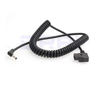 DRRI 5.52.1mm DC Barrel to Dtap Power Cable for Atomos Shogun Monitor/Ninja Inferno (Elbow DC Coiled Cable)