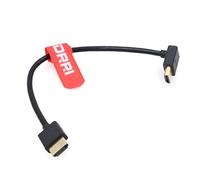 DRRI 8K / 4K Full HD High Speed Straight HDMI 2.1 Type-A to Bend Down HDMI Cable for Z Cam/Sony FS5 FS7/ Atomos Ninja V