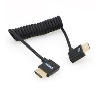 DRRI 8K/60Hz 4K/120Hz 48Gbps Left Angle HDMI to Right Angle HDMI 2.1 Ultra High-Speed Braided Cable for Sony A7R-V FS700U,Z Cam,Panasonic Lumix S5I S5iiX Camera to Atomos Ninja V / BM5 Monitors