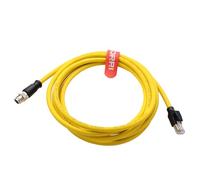 DRRI Cognex in-Sight Series Vision System Barcode Scanner 3D M12 X-Coded 8 Pin Male to RJ45 Gigabit Ethernet Cat6 Cable