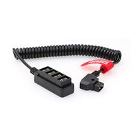 DRRI D-tap to 4-Port Female Dtap P-Tap Hub Adapter Splitter for Anton Bauer V-Mount Battery/BMPCC 4K 6K/ARRI Red Cameras