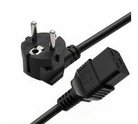 DRRI Europe Schuko Plug CEE 7-7 Plug 16A 250V to IEC 60320 C19 Power Cord for Servers | PDU| PC Computers| Monitors